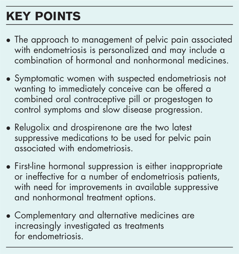 Medical management of endometriosis.