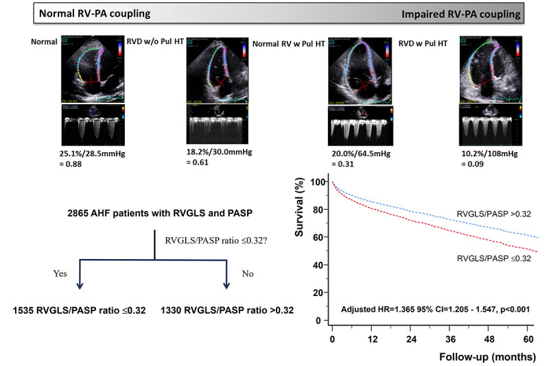 Prognostic Role of RVGLS/PASP Ratio, a New Echocardiographic Parameter of the Right Ventricle-Pulmonary Artery Coupling, in Patients With Acute Heart Failure.