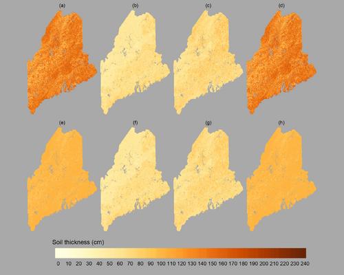 Mapping soil thickness by accounting for right-censored data with survival probabilities and machine learning