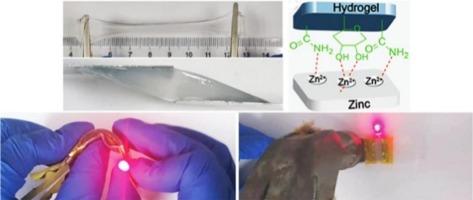 Starch-reinforced adhesive hydrogel electrolyte enables high-performance flexible zinc-air batteries