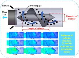 The effect of cylinder structure on the pre-dusting of axial separator