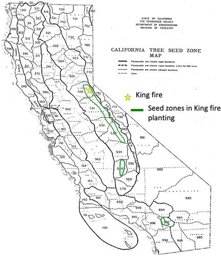 Testing source elevation versus genotype as predictors of sugar pine performance in a post-fire restoration planting