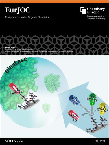 Front Cover: Synthetic Strategies to Prepare Bioactive Lysine and Peptide Conjugates With Triazolium Derivatives (Eur. J. Org. Chem. 38/2024)