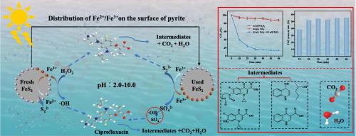 Degradation of ciprofloxacin by hydrogen peroxide activated with pyrite under simulated sunlight