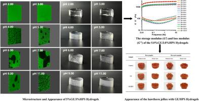 Microstructure and characteristics of phase-separated gels of Type-A gelatin and hydroxypropyl starch: pH responsiveness