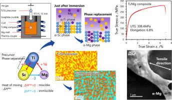 Mechanical properties of Ti/Mg bicontinuous composite by liquid metal replacement