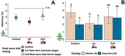 Heat wave impacts on crop-pest dynamics are dependent upon insect ontogeny and plant resistance