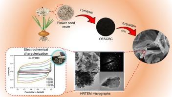 Novel onion flower-derived biochar for high-performance sustainable supercapacitor applications