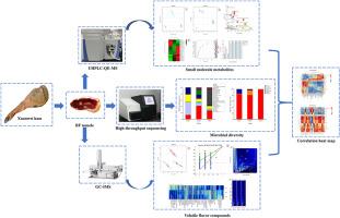 Revealing the correlation between small molecule metabolites, volatile compounds and microbial communities during the ripening of Xuanwei ham