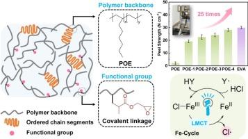 Visible-light-driven Fe-catalyzed alkylation for synthesizing functionalized polyolefin elastomers as advanced encapsulants in photovoltaic modules