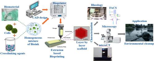 Three-dimensional bioprinted materials in alginate-hyaluronic acid complex based hydrogel based bio-ink as absorbents for heavy metal ions removal