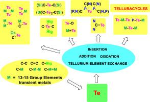 Elemental tellurium in organoelement synthesis of tellurium-containing organometallics and telluracycles