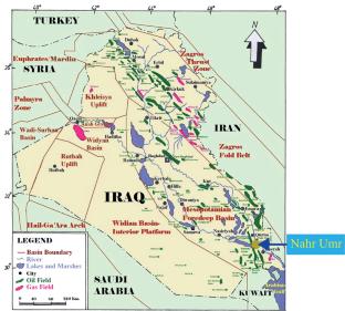 Geomechanical Characteristics and Wellbore Instability for Nahr Umr Oil Field