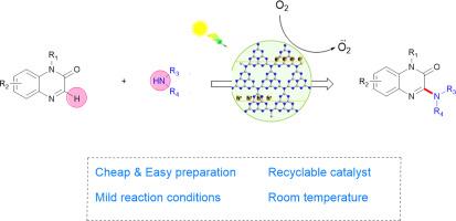 Heterogeneous visible-light photoredox catalysis with NiCl2@g-C3N4 for induced C(sp2)-H/NH cross-dehydrogenative coupling