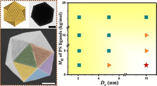 Self-Organization of Polymer-Tethered Gold Nanoparticles into Hybrid Polyhedral Clusters Confined in Soft Emulsion Droplets