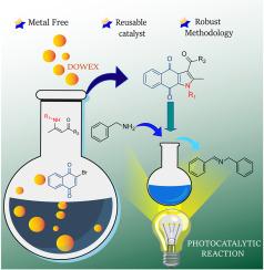 Heterogeneous synthesis of benzo[f]indole-4,9-diones derivatives using sulfonic resin and photocatalytic study