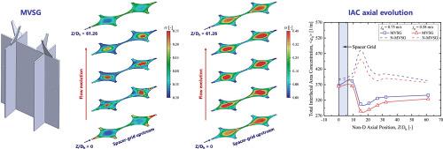 Two-phase flow evolution and interfacial area transport downstream of the mixing-vane spacer grid in rod bundle channels