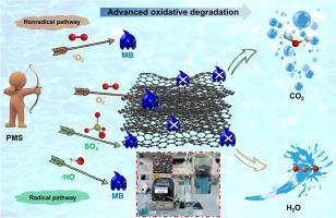 Rapid preparation of N,P co-doped carbon for advanced oxidative degradation of wastewater