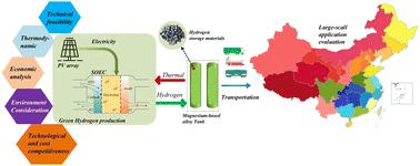 A techno-economic study of photovoltaic-solid oxide electrolysis cell coupled magnesium hydride-based hydrogen storage and transportation toward large-scale applications of green hydrogen†