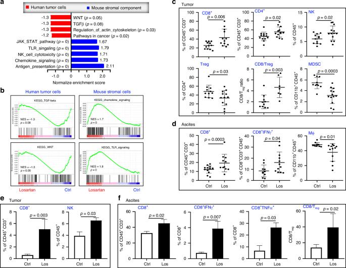 Losartan rewires the tumor-immune microenvironment and suppresses IGF-1 to overcome resistance to chemo-immunotherapy in ovarian cancer