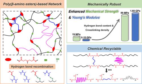 Mechanically Robust and Chemically Recyclable Poly(β-Amino Esters)-Based Thermosetting Plastics