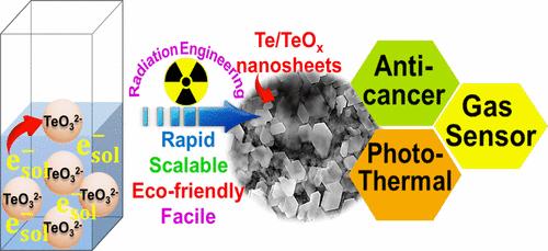 Hexagonal Te/TeOx Nanosheets for Anticancer, Photothermal, and NO2 Gas Sensing Applications