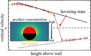 Chemotactic behavior for a self-phoretic Janus particle near a patch source of fuel