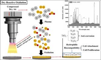 Plasma coloring of Ti via air atmospheric pressure plasma jet for dentistry