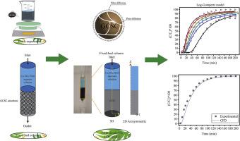 Comprehensive study on copper adsorption using an innovative graphene carbonate sand composite adsorbent: Batch, fixed-bed columns, and CFD modeling insights