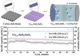 Co-nucleated Co doped SnO2/SnS2 heterostructures to facilitate diffusion towards high-performance Li and Na ion storage†