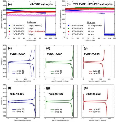 PVDF and PEO Catholytes in Solid-State Cathodes Made by Conventional Slurry Casting