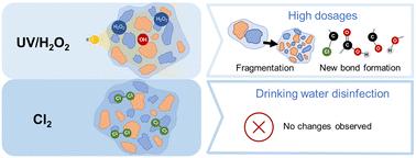 Impact of chlorine and UV/H2O2 on microplastics in drinking water†