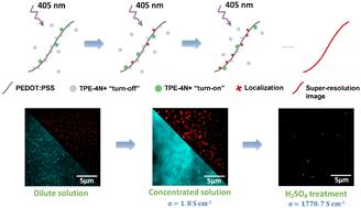 Super-resolution fluorescence imaging of PEDOT:PSS films†