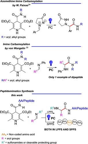 Innovative On-Resin and in Solution Peptidomimetics Synthesis via Metal-Free Photocatalytic Approach