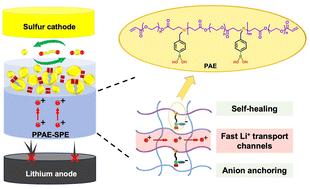 Comb-like poly(β-amino ester)-integrated PEO-based self-healing solid electrolytes for fast ion conduction in lithium–sulfur batteries†