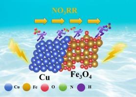 A Cu/Fe3O4@CN tandem catalyst for efficient ammonia electrosynthesis from nitrate reduction