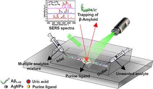 SERS-Based Microfluidic Bioscreening Platform for Selective Detection of β-Amyloid Peptides