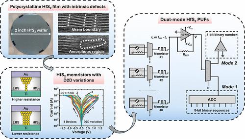 Memristor Array Based on Wafer-Scale 2D HfS2 for Dual-Mode Physically Unclonable Functions