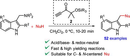 Ynone Promoted Deaminative Coupling of Gramines with C- and N-Nucleophiles