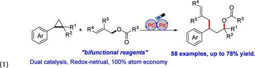 Synergistic Photoredox and Palladium-Catalyzed 1,3-Acyloxyallylation of Aryl Cyclopropanes with Allyl Esters