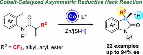 Cobalt-Catalyzed Intramolecular Enantioselective Reductive Heck Reaction toward the Synthesis of Chiral 3-Trifluoromethylated Oxindoles