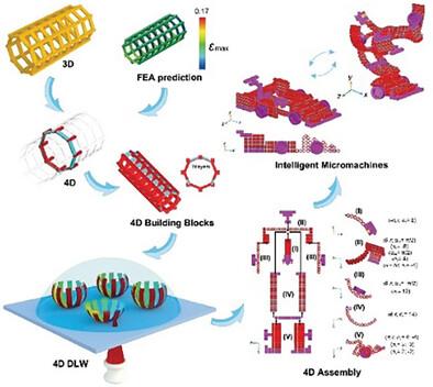 4D Direct Laser Writing for Intelligent Micromachines