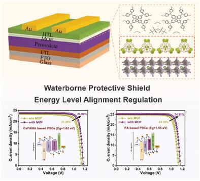 Energy Level Alignment Regulation and Carrier Management in Perovskite Solar Cells with Various Bandgaps Using Tailored Metal-Organic Frameworks