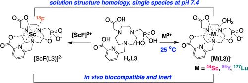 Phosphonate-Based Aza-Macrocycle Ligands for Low-Temperature, Stable Chelation of Medicinally Relevant Rare Earth Radiometals and Radiofluorination