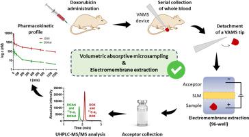 Volumetric absorptive microsampling meets electromembrane extraction for the first time: Case example of doxorubicin and its metabolite in whole blood samples