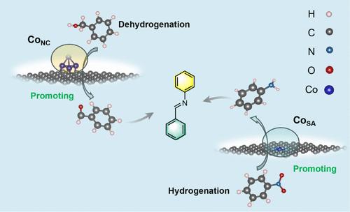 Boosting Catalytic Hydrogen Transfer Cascade Reactions via Tandem Catalyst Design by Coupling Co Single Atoms with Adjacent Co Clusters