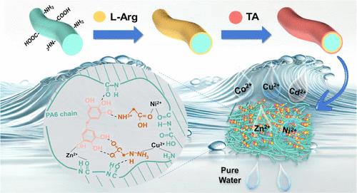 Enhancing Tannic Acid–Arginine Complex Loading in Ultraporous PA6 Nanofibers through NH3 Foaming for Efficient Heavy Metal Removal from Textile Wastewater