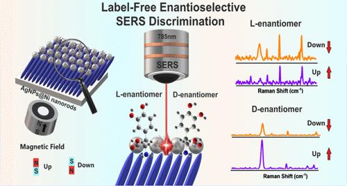 Spin-Selective Charge Transfer-SERS Driven Label-Free Enantioselective Discrimination of Chiral Molecules on Ag Nanoparticle-Decorated Ni Nanorod Arrays