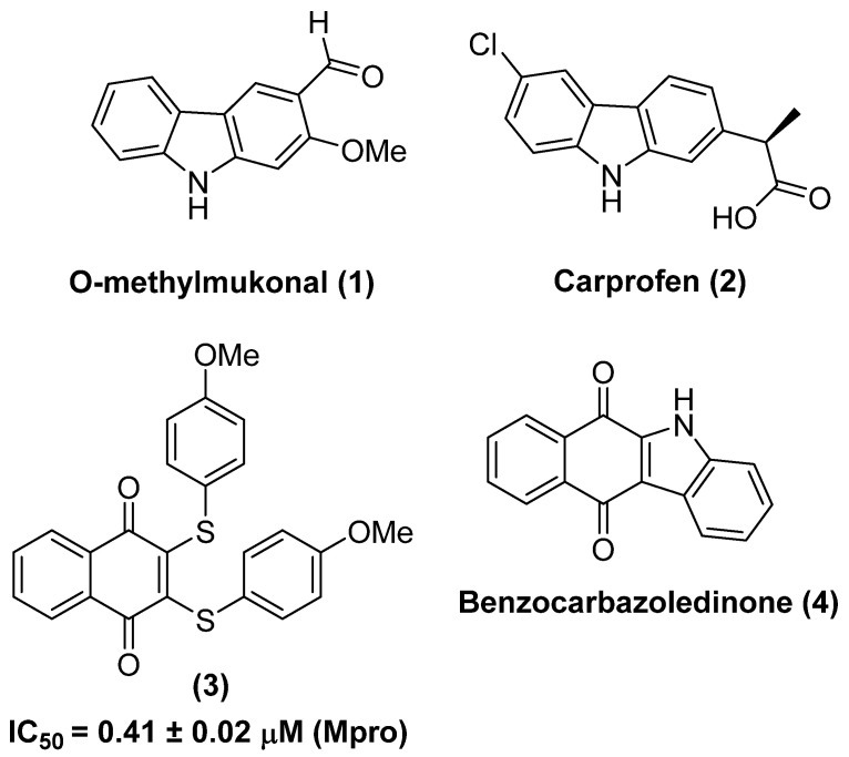 Benzocarbazoledinones as SARS-CoV-2 Replication Inhibitors: Synthesis, Cell-Based Studies, Enzyme Inhibition, Molecular Modeling, and Pharmacokinetics Insights.