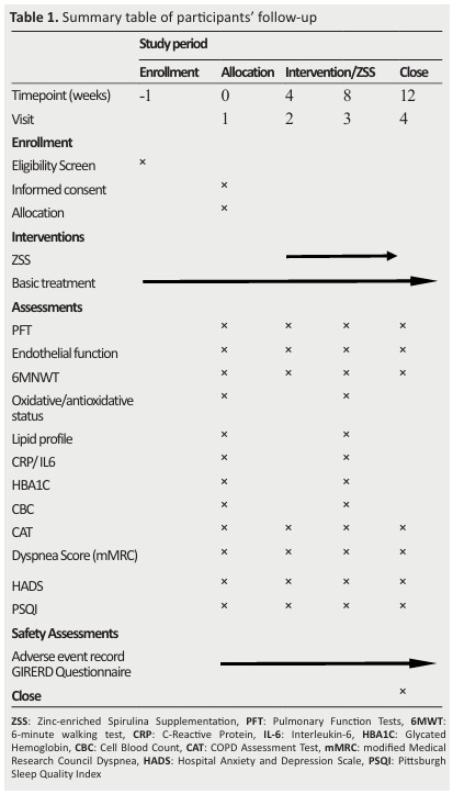 Impacts of zinc enriched spirulina as an adjunct to conventional treatment of patients with Chronic Obstructive Pulmonary Disease: Study protocol for a North African randomized controlled trial (SPIRICOPD).